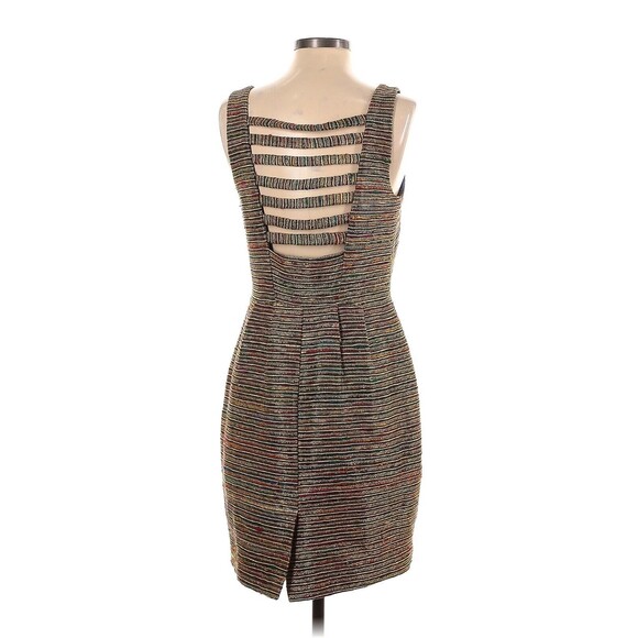 Loeffler Randall Dress 8 Metallic Tweed Silk Ladder Back - Picture 2 of 14